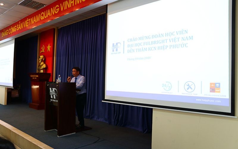 Chào Mừng Đoàn Học Viên Đại Học Fulbright Việt Nam Đến Tham Quan Khu Công Nghiệp Hiệp Phước