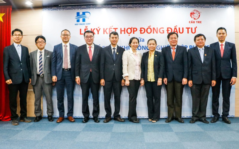 Hình Ảnh Lễ Ký Kết Hợp Đồng Với Cầu Tre | Khu Công Nghiệp Hiệp Phước