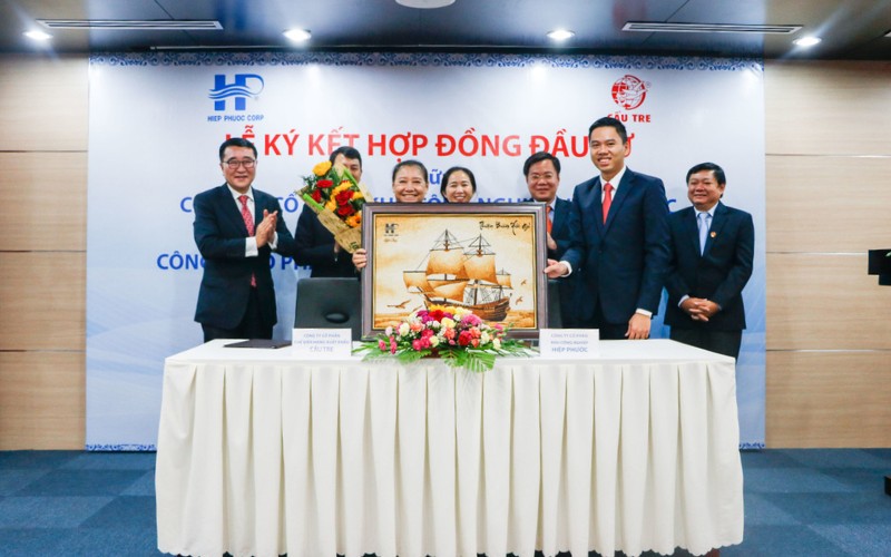 Hình Ảnh Lễ Ký Kết Hợp Đồng Với Cầu Tre | Khu Công Nghiệp Hiệp Phước