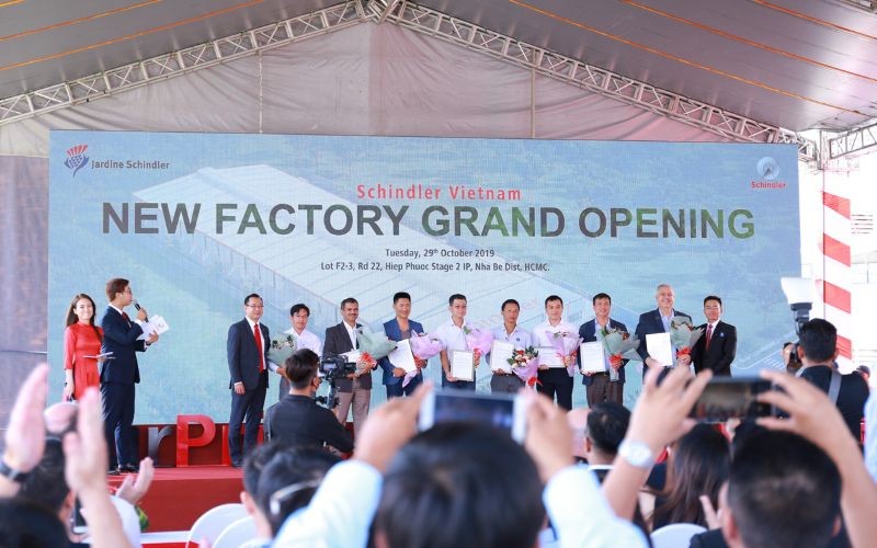 Tập đoàn sản xuất thang máy danh tiếng Schindler khánh thành nhà máy tại KCN Hiệp Phước