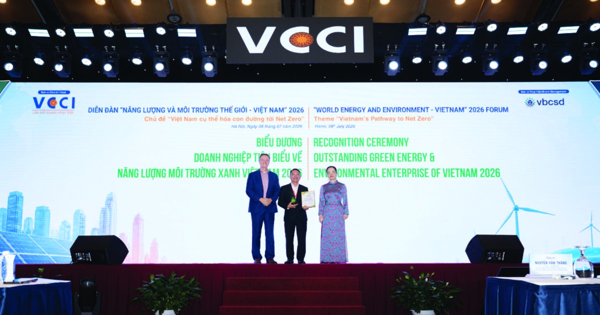 Hipc Được Vinh Danh Top 100 Doanh Nghiệp Tiêu Biểu Về Năng Lượng Môi Trường Xanh Việt Nam 2026 | Khu Công Nghiệp Hiệp Phước