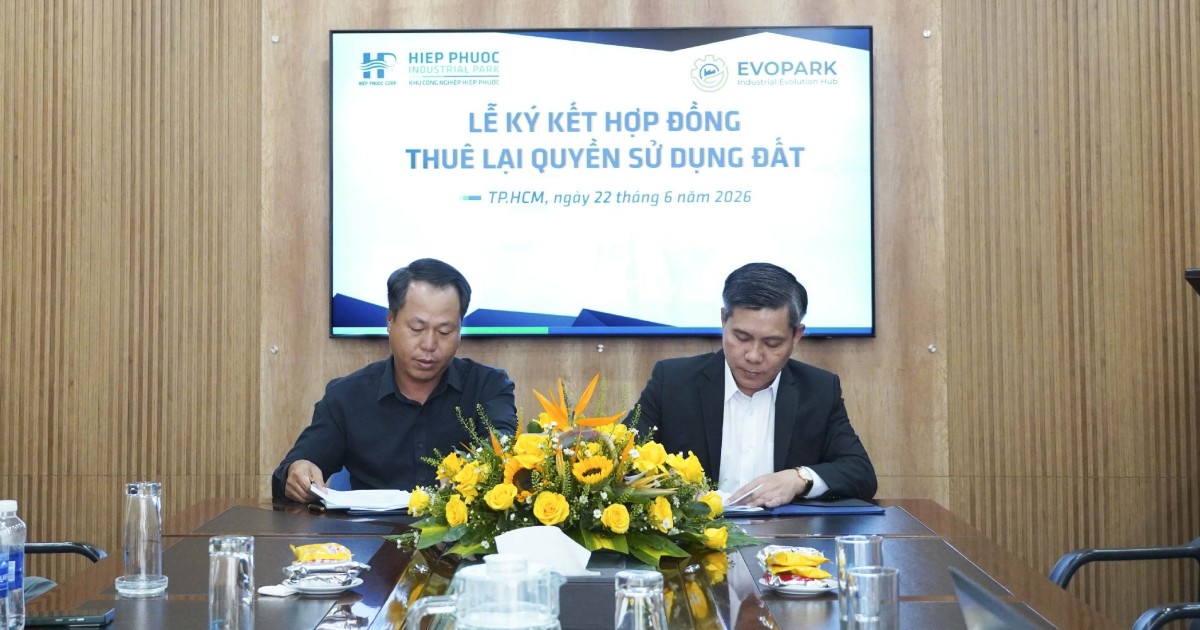 Hipc Ký Kết Hợp Đồng Thuê Lại Quyền Sử Dụng Đất Với Công Ty Cp Evopark | Khu Công Nghiệp Hiệp Phước