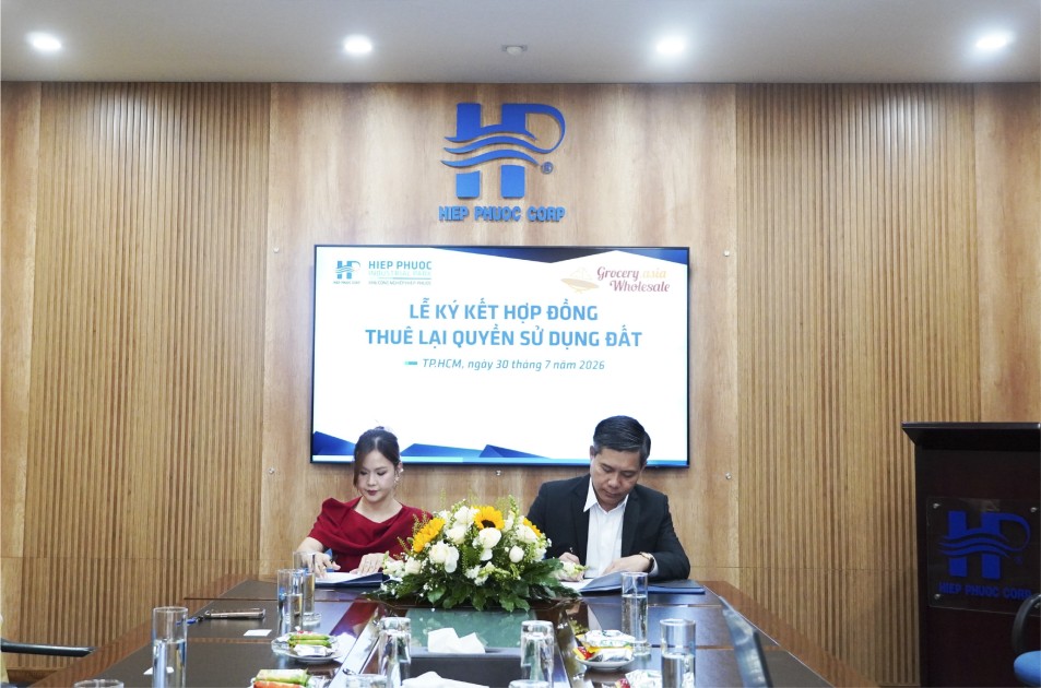 Hipc Ký Kết Hợp Đồng Thuê Lại Quyền Sử Dụng Đất Với Công Ty Tnhh Bách Hóa Á Châu | Khu Công Nghiệp Hiệp Phước