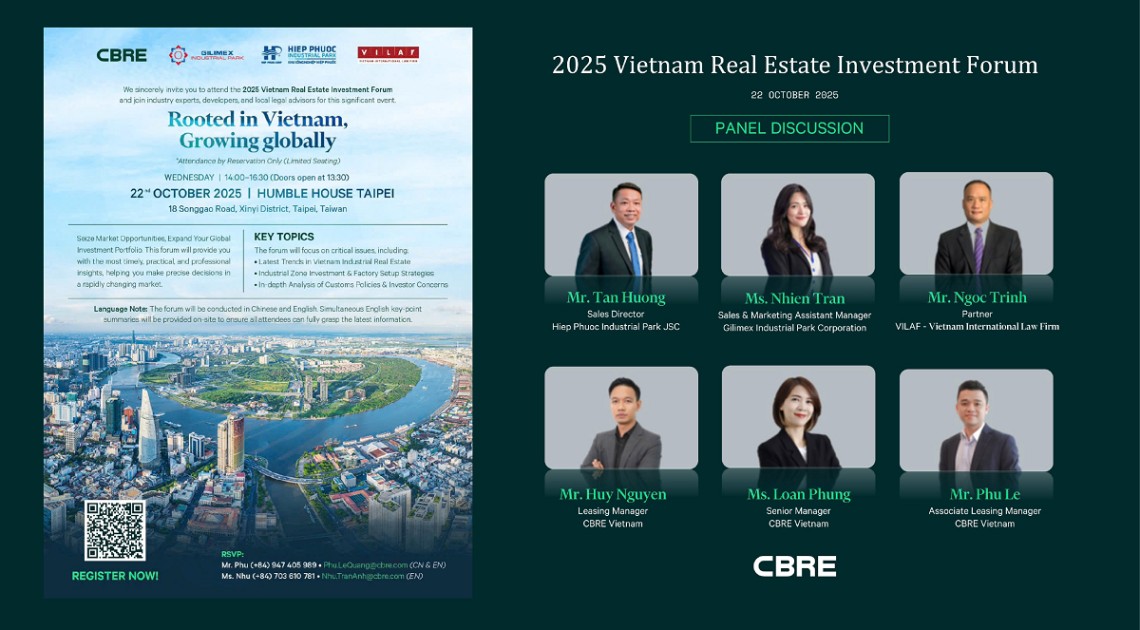 HIPC đồng hành cùng Diễn đàn đầu tư bất động sản Việt Nam 2025 tại Đài Loan | Khu Công Nghiệp Hiệp Phước
