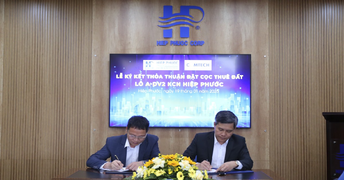 Lễ Ký Kết Thỏa Thuận Đặt Cọc Giữa Công Ty Cp Kcn Hiệp Phước Và Công Ty Cp Comtech | Khu Công Nghiệp Hiệp Phước