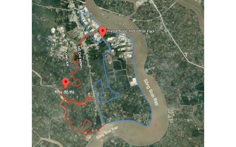 Các mặt tiếp giáp của Khu công nghiệp Hiệp Phước