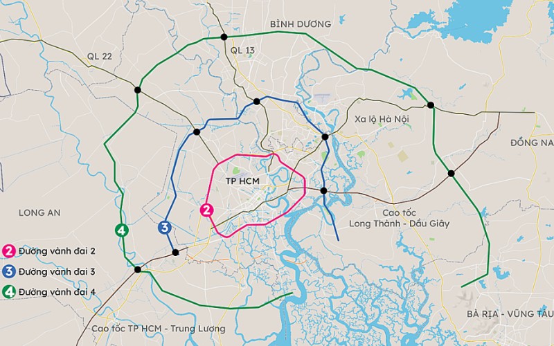 Hướng tuyến của Vành đai 4