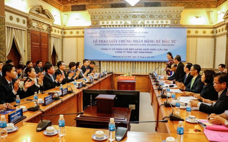 Chứng nhận đầu tư cho dự án của Công ty Cổ phần Chế biến hàng xuất khẩu Cầu Tre tại KCN Hiệp Phước