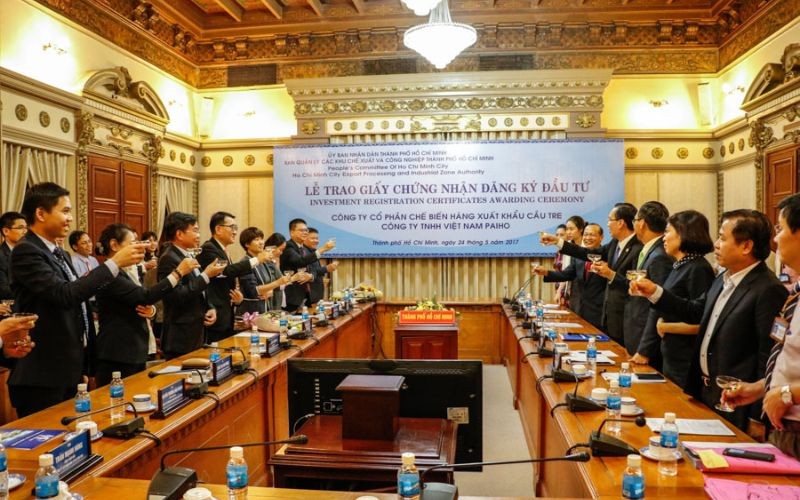 Chứng nhận đầu tư cho dự án của Công ty Cổ phần Chế biến hàng xuất khẩu Cầu Tre tại KCN Hiệp Phước