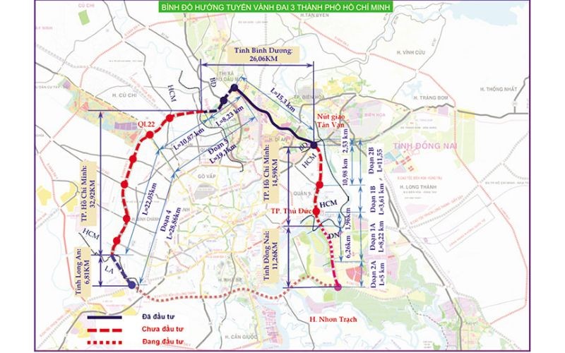 Dự án đường vành đai 3 liên kết các vùng kinh tế trọng điểm Phía Nam