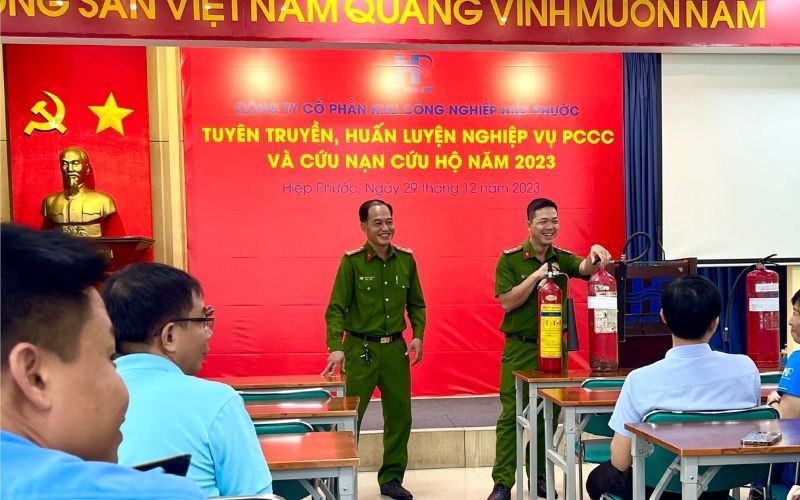 HIPC tổ chức tập huấn nghiệp vụ PCCC và CNCH cho NLĐ