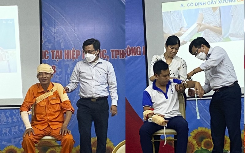 Khóa huấn luyện Sơ cấp cứu cho người lao động HIPC