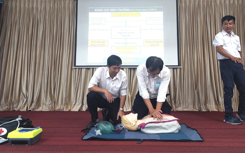 Khóa huấn luyện và diễn tập Sơ cấp cứu tai nạn lao động HIPC