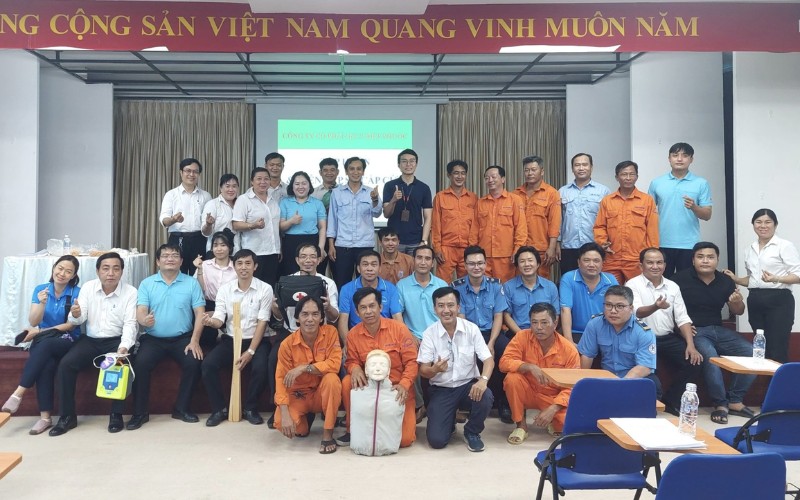 Khóa huấn luyện và diễn tập Sơ cấp cứu tai nạn lao động HIPC