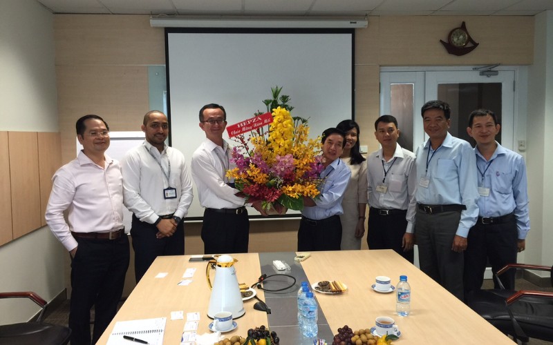 Lãnh đạo Ban quản lý các KCX và CN Tp. HCM và Cty CP KCN Hiệp Phước đi thăm Cty TNHH Dầu thực vật Cái Lân và Công ty Cảng Container SPCT