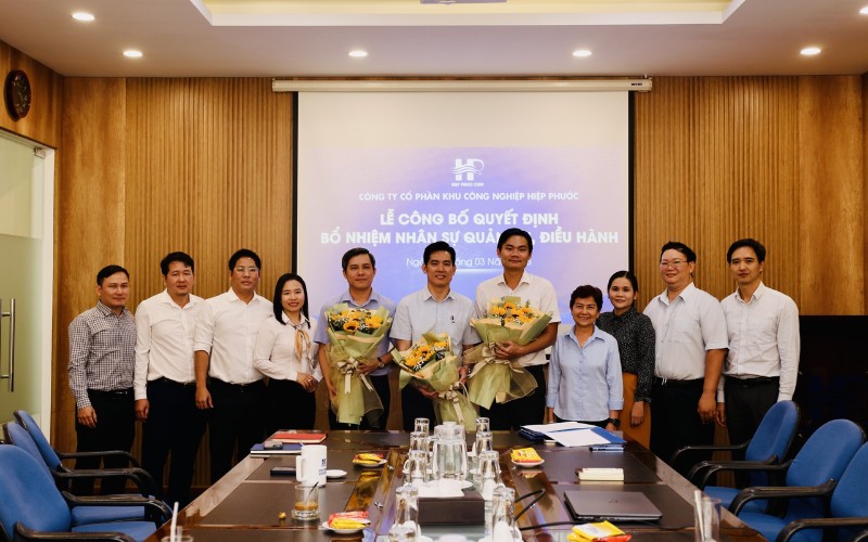 Lễ công bố quyết định bổ nhiệm nhân sự quản trị, điều hành HIPC