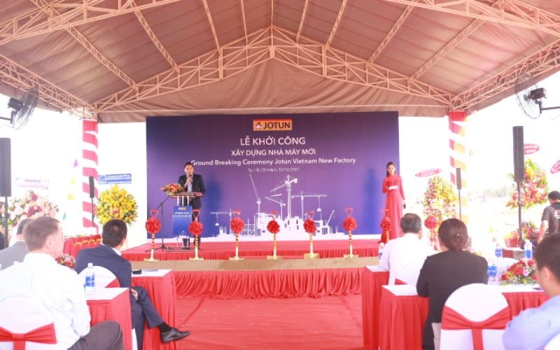 Lễ khởi công xây dựng nhà máy mới rộng 10ha của Tập đoàn sơn Jotun tại KCN Hiệp Phước