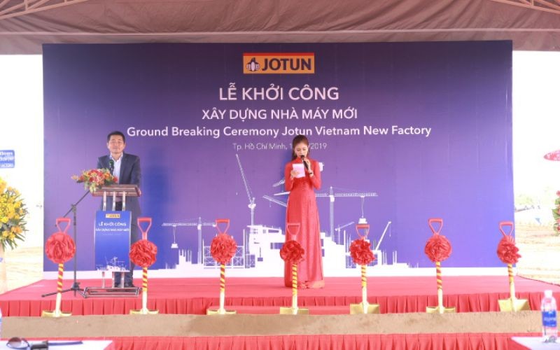 Lễ khởi công xây dựng nhà máy mới rộng 10ha của Tập đoàn sơn Jotun tại KCN Hiệp Phước