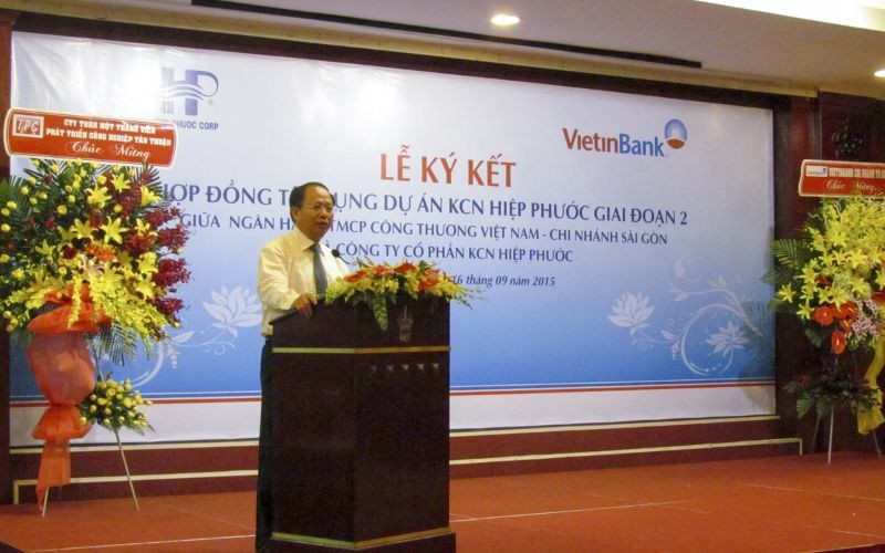 Lễ ký kết Hợp đồng tín dụng dự án KCN Hiệp Phước GĐ II