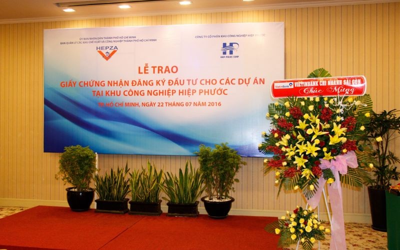 Lễ trao giấy chứng nhận Đầu tư Khu công nghiệp Hiệp Phước