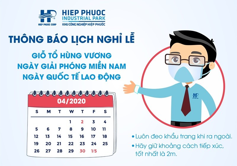 Lịch Nghỉ Lễ Giỗ Tổ Hùng Vương, Mừng Ngày Giải Phóng Miền Nam Và Quốc Tế Lao Động 2020