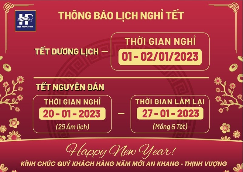 Lịch Nghỉ Tết Nguyên Đán Quý Mão Công Ty Cp Kcn Hiệp Phước