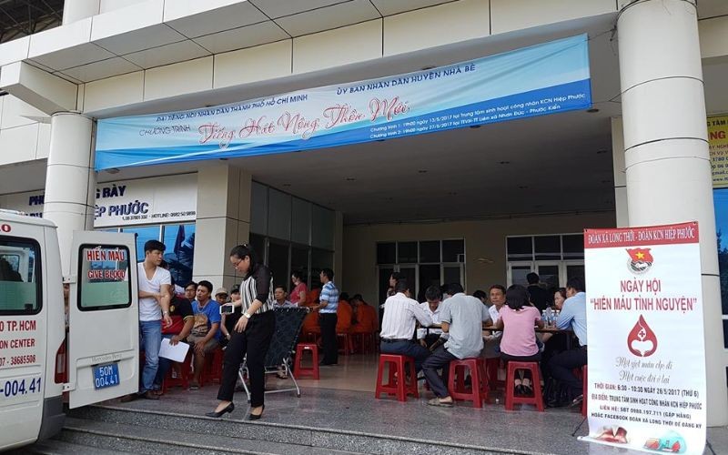 Ngày hội “Hiến máu tình nguyện” tại Trung Tâm Sinh Hoạt Công Nhân Khu công nghiệp Hiệp Phước