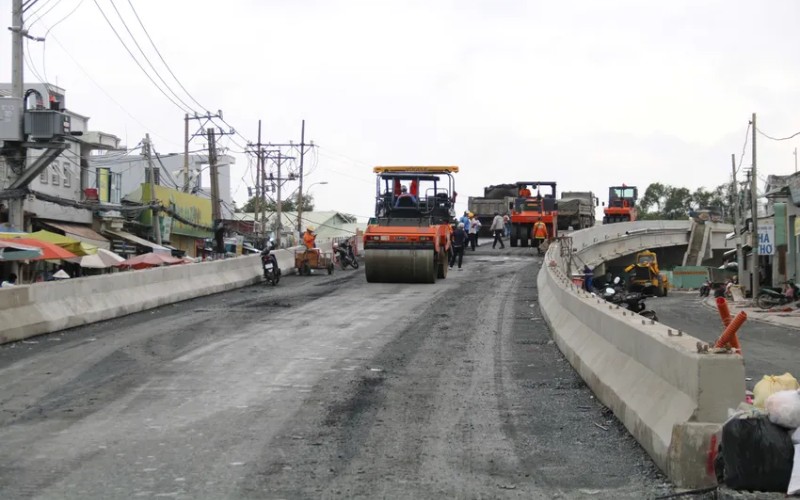 Công trường dự án cầu Rạch Đỉa