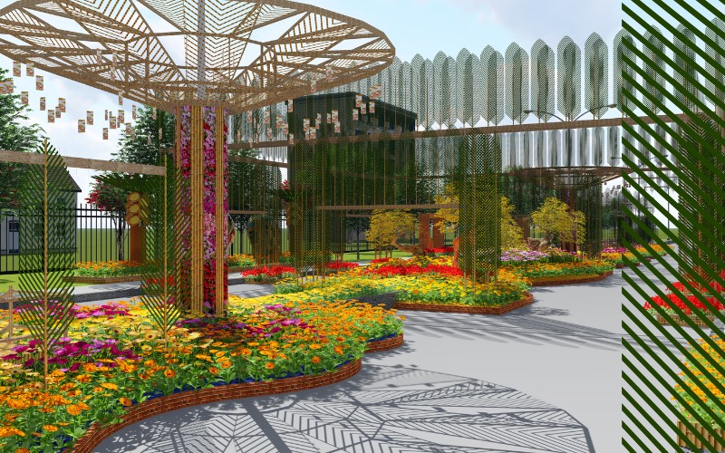 Phối cảnh 3D không gian Tết tấn tới của Đường hoa