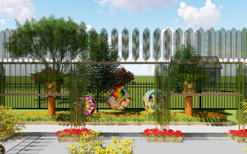 Phối cảnh 3D Đường Hoa Xuân - KCN Hiệp Phước, Nhà Bè mừng Tết Kỷ Hợi 2019