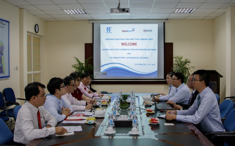 VietinBank và The Bank of Tokyo-Mitsubishi UFJ, Ltd.(BTMU) đã đến thăm và làm việc với Công ty Cổ phần Khu công nghiệp Hiệp Phước (HIPC)